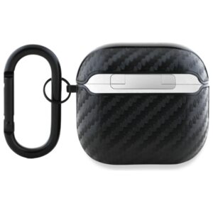 BMW BMA4WMPUCA2 AirPods 4 dėklas juodos spalvos Carbon Double Metal Logo - Image 2