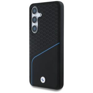 Dėklas BMW Leather Textured and Smooth MagSafe Samsung Galaxy S25 juodos spalvos - Image 2