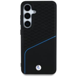 Dėklas BMW Leather Textured and Smooth MagSafe Samsung Galaxy S25 juodos spalvos - Image 3