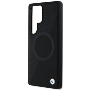 Dėklas BMW Leather Half Textured MagSafe Samsung Galaxy S25 Ultra juodos spalvos - Image 6