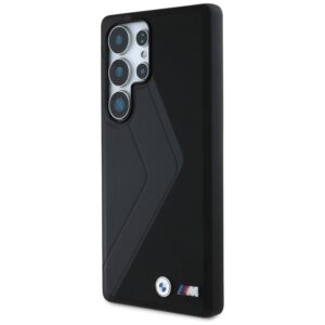 Dėklas BMW Leather Oversized Stripes MagSafe Samsung Galaxy S25 Ultra juodos spalvos - Image 2