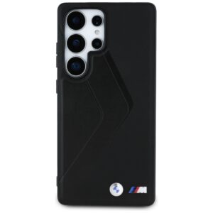 Dėklas BMW Leather Oversized Stripes MagSafe Samsung Galaxy S25 Ultra juodos spalvos - Image 3