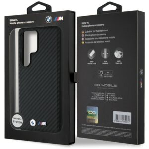 Dėklas BMW Leather Carbon MagSafe Samsung Galaxy S25 Ultra juodos spalvos - Image 8