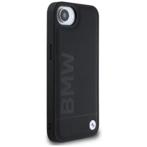 Dėklas BMW Leather Hot Stamp do Apple iPhone 16e / 17e juodos spalvos - Image 4