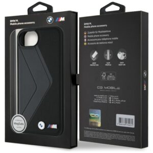 Dėklas BMW Oversized Stripes MagSafe Apple iPhone 16e / 17e juodos spalvos - Image 8
