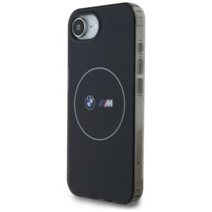 Dėklas BMW IML Metal baltos spalvos Circle MagSafe Apple iPhone 16e / 17e juodos spalvos - Image 2