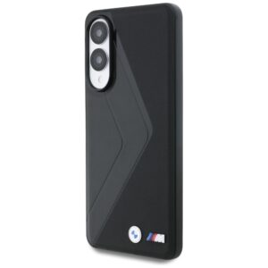 Dėklas BMW Leather Oversized Stripes MagSafe Samsung Galaxy S25 Edge juodos spalvos - Image 2