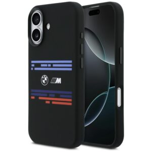 BMW M Silicon Horizontal Line MagSafe dėklas Apple iPhone 17 juodos spalvos - Image 1