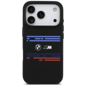 BMW M Silicon Horizontal Line MagSafe dėklas Apple iPhone 17 Pro juodos spalvos - Image 3