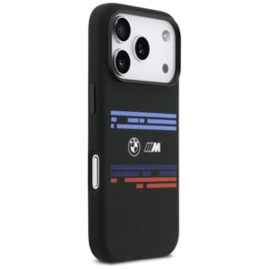 BMW M Silicon Horizontal Line MagSafe dėklas Apple iPhone 17 Pro juodos spalvos - Image 4