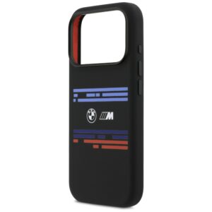 BMW M Silicon Horizontal Line MagSafe dėklas Apple iPhone 17 Pro juodos spalvos - Image 6