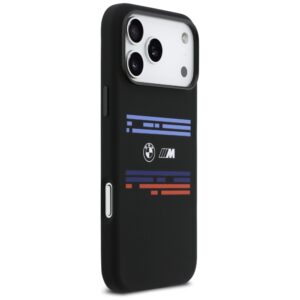 BMW M Silicon Horizontal Line MagSafe dėklas Apple iPhone 17 Pro Max juodos spalvos - Image 4