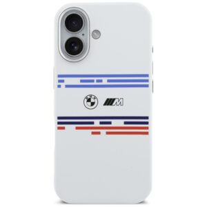 BMW M Silicon Horizontal Line MagSafe dėklas Apple iPhone 17 baltos spalvos - Image 3