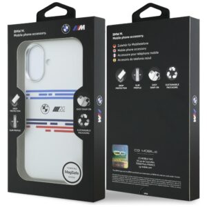 BMW M Silicon Horizontal Line MagSafe dėklas Apple iPhone 17 baltos spalvos - Image 8