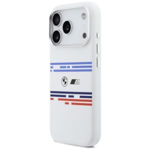 BMW M Silicon Horizontal Line MagSafe dėklas Apple iPhone 17 Pro baltos spalvos - Image 2