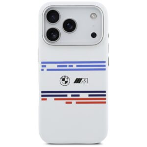 BMW M Silicon Horizontal Line MagSafe dėklas Apple iPhone 17 Pro baltos spalvos - Image 3