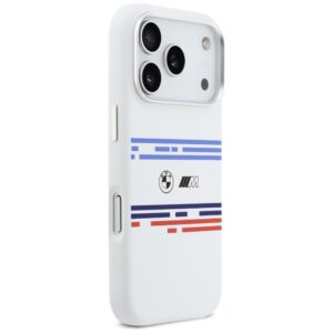 BMW M Silicon Horizontal Line MagSafe dėklas Apple iPhone 17 Pro baltos spalvos - Image 4