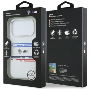 BMW M Silicon Horizontal Line MagSafe dėklas Apple iPhone 17 Pro baltos spalvos - Image 8