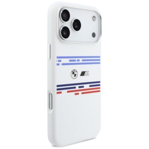 BMW M Silicon Horizontal Line MagSafe dėklas Apple iPhone 17 Pro Max baltos spalvos - Image 4
