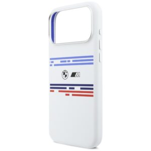 BMW M Silicon Horizontal Line MagSafe dėklas Apple iPhone 17 Pro Max baltos spalvos - Image 6