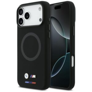 BMW M Silicon Logo MagSafe dėklas Apple iPhone 17 Pro Max juodos spalvos - Image 1