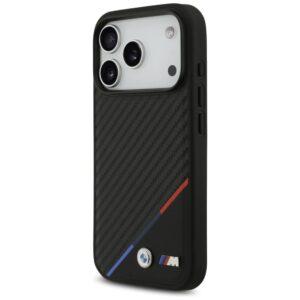 Dėklas BMW M Carbon Tricolor Line MagSafe Apple iPhone 17 Pro juodos spalvos - Image 2