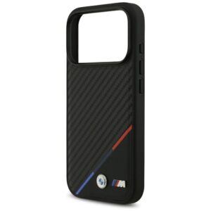 Dėklas BMW M Carbon Tricolor Line MagSafe Apple iPhone 17 Pro juodos spalvos - Image 6