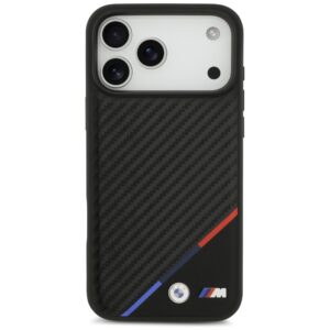 Dėklas BMW M Carbon Tricolor Line MagSafe Apple iPhone 17 Pro Max juodos spalvos - Image 3