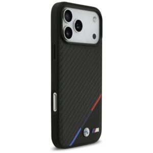 Dėklas BMW M Carbon Tricolor Line MagSafe Apple iPhone 17 Pro Max juodos spalvos - Image 4