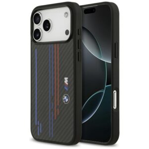 Dėklas BMW M Kevlar Lines & Logo MagSafe Apple iPhone 17 Pro Max juodos spalvos