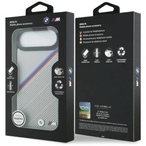 BMW M Tricolor Metal Logo MagSafe dėklas Apple iPhone Air pilkos spalvos - Image 8