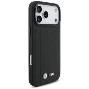 Dėklas BMW M Quilted Logo MagSafe Apple iPhone 17 Pro Max juodos spalvos - Image 4