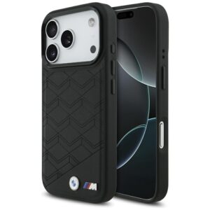 Dėklas BMW M Shape Logo MagSafe Apple iPhone 17 Pro juodos spalvos