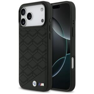 Dėklas BMW M Shape Logo MagSafe Apple iPhone 17 Pro Max juodos spalvos