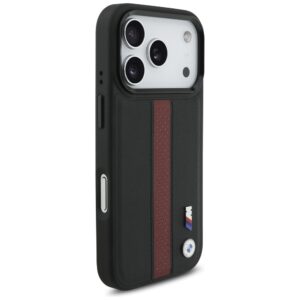 Dėklas BMW M Perforated Stripe Logo MagSafe Apple iPhone 17 Pro red - Image 4