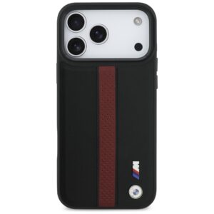 Dėklas BMW M Perforated Stripe Logo MagSafe Apple iPhone 17 Pro Max red - Image 3