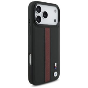 Dėklas BMW M Perforated Stripe Logo MagSafe Apple iPhone 17 Pro Max red - Image 4