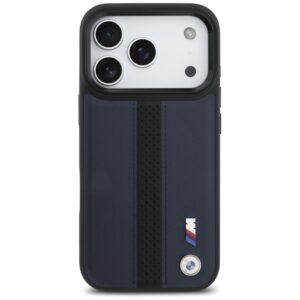 Dėklas BMW M Perforated Stripe Logo MagSafe Apple iPhone 17 Pro navy blue - Image 3