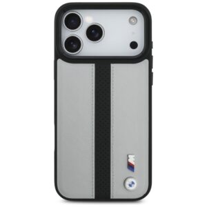 Dėklas BMW M Perforated Stripe Logo MagSafe Apple iPhone 17 Pro Max gray - Image 3