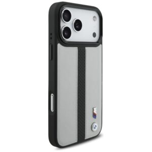 Dėklas BMW M Perforated Stripe Logo MagSafe Apple iPhone 17 Pro Max gray - Image 4