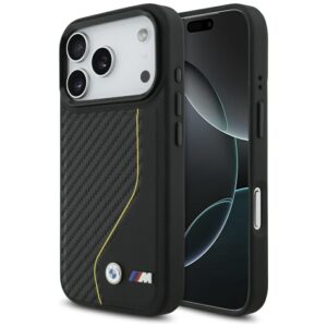 Dėklas BMW M Carbon Line & Logo MagSafe Apple iPhone 17 Pro yellow