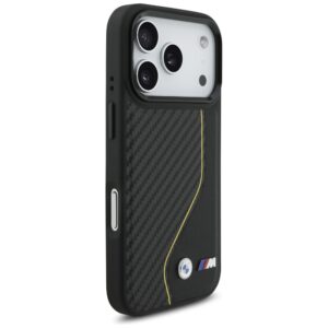 Dėklas BMW M Carbon Line & Logo MagSafe Apple iPhone 17 Pro yellow - Image 4