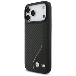 Dėklas BMW M Carbon Line & Logo MagSafe Apple iPhone 17 Pro Max yellow - Image 2