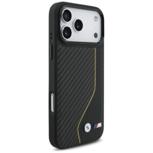 Dėklas BMW M Carbon Line & Logo MagSafe Apple iPhone 17 Pro Max yellow - Image 4