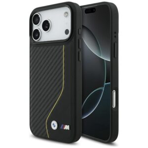 Dėklas BMW M Carbon Line & Logo MagSafe Apple iPhone 17 Pro Max yellow