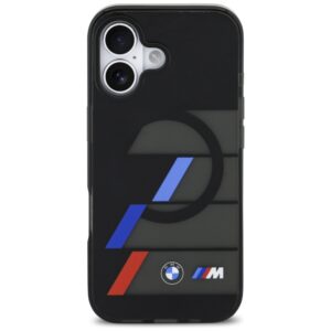 BMW M IML Metal Buttons Tricolor Lines MagSafe dėklas Apple iPhone 17 juodos spalvos - Image 3