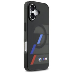 BMW M IML Metal Buttons Tricolor Lines MagSafe dėklas Apple iPhone 17 juodos spalvos - Image 4