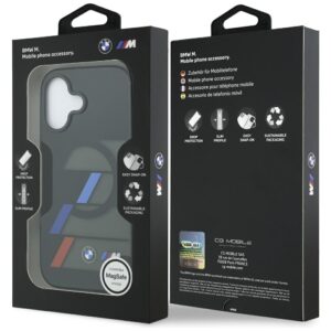 BMW M IML Metal Buttons Tricolor Lines MagSafe dėklas Apple iPhone 17 juodos spalvos - Image 8