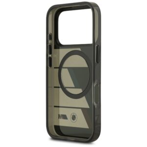 BMW M IML Metal Buttons Tricolor Lines MagSafe dėklas Apple iPhone 17 Pro juodos spalvos - Image 7
