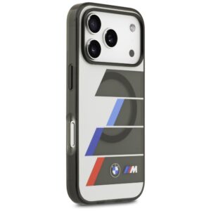 BMW M IML Metal Buttons Tricolor Lines MagSafe dėklas Apple iPhone 17 Pro Max Anthracite - Image 4